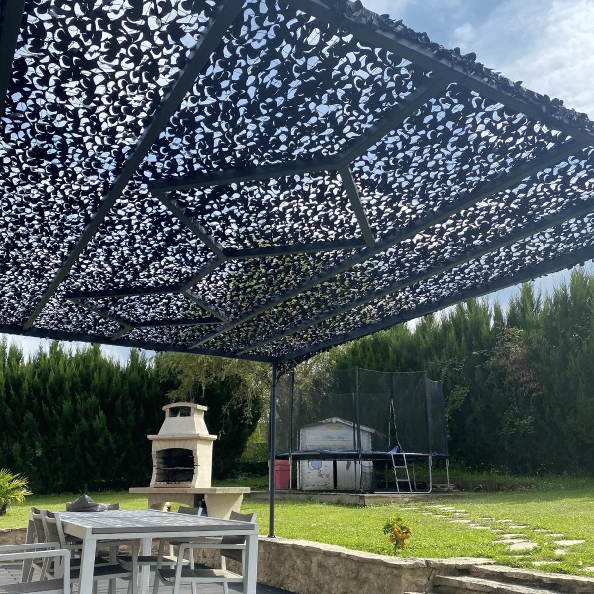 Vela ombreggiante mimetica nera – immagine 5