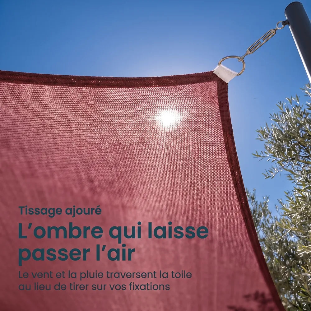 Vela ombreggiante bordeaux – immagine 5