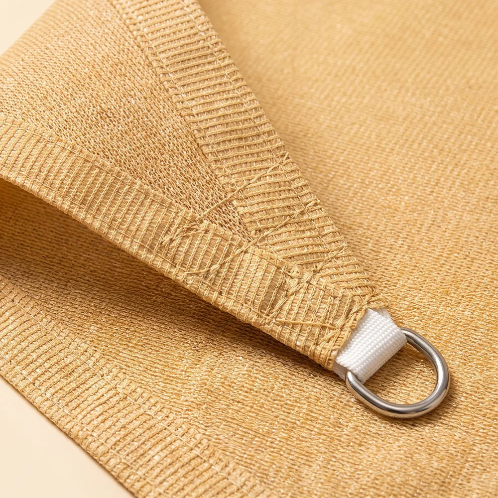Vela ombreggiante triangolare beige – immagine 2